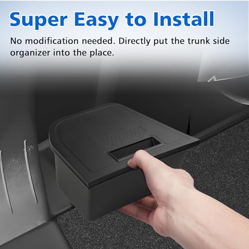Image of Karltys Rear Trunk Side Organizer for Chevy Trax 2024-2026, Left Side Trunk Storage Box with Lid, Waterproof Hidden Cargo Storage Bin for Chevrolet Trax Accessories