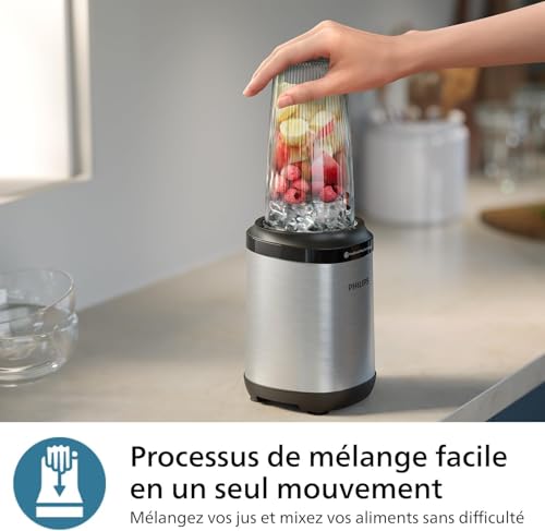 Philips Blender 5000 Series Puissance Technologie ProBlend Plus Lames détachables Nettoyage facile Design compact et élégant Grand récipient HR276400 - vue 5