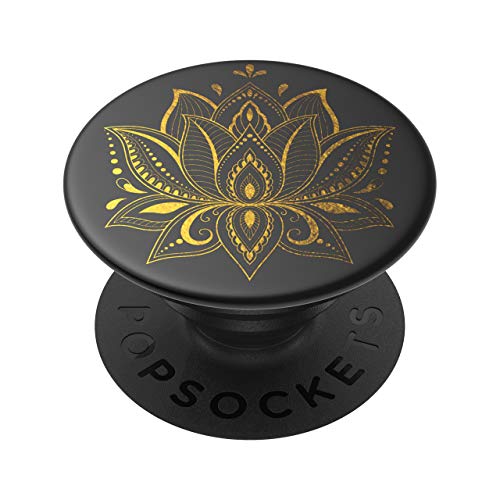 PopSockets: PopGrip with Swappable Top for Phones and Tablets - Golden Prana