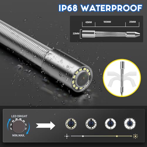 Syownfs TF4208PD22-30M Sewer Camera 100Ft/30M,0.9In/22Mm Pipe Inspection Camera thumb #2