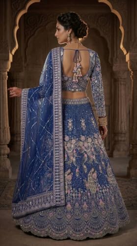 Image of Lehenga choli For Womens and Girls Soft Butterfly Net Lehenga Choli with Coding Sequins Work Dupatta | Semi Stitched Designer Ethnic Set