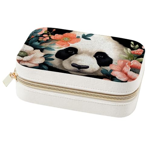 Boîte à bijoux de voyage panda pour bagues et colliers