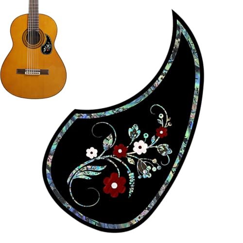 Lmyit ギターピックガード,弦楽器用スクラッチプロテクター - ヴィンテージ風耐傷ガードステッカー アコースティックギター修理用