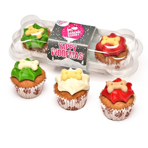 The Barking Bakery Dog Christmas Mini Iced Trios. 3 pack of 