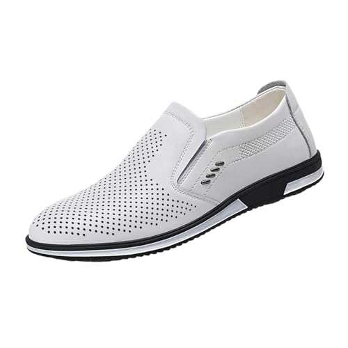 Herren Lederschuhe Elegante Schuhe Herren Hohl Atmungsaktiv Business Schuhe Slip On Schlupfschuhe Fashion Walkingschuhe Geschäftsschuhe Minimalistische Anzugschuhe Leichtgewichts Arbeitsschuhe