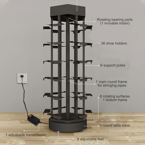 Présentoir à chaussures vertical pivotant pour optimiser les petits espaces - 7