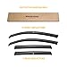 Rain Guards for 2014-2018 Subaru Forester, Out-Channel Window Visor Shields Vent Deflector Shade Wind Dark Smoke 2015 2016 2017, Tape-On Outside-Mount, 4PCS