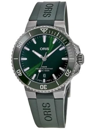 Oris 43.5mm Green Dial Automatic Men's Dive Watch 01 733 7789 4157-07 4 23 37FC by Oris