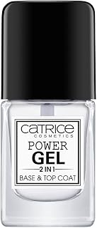 Catrice Power Gel 2in1 Base & Top Coat Top Coats Durable (12 ml) | Long lasting, Gel Finish, Glossy, Undercoat