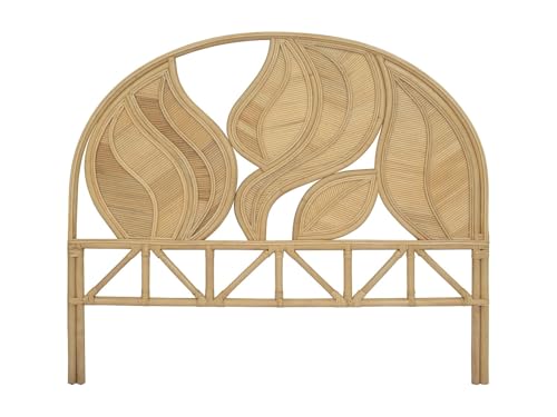 Vente-unique-Bett-Kopfteil 160 cm - Rattan - Holzfarben - FLERIO
