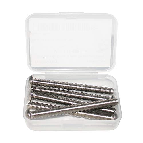 Pack of 5 M8 x 80 Screw Semi-Round Head with Inner Hexagonal Round and Pin ISO 7380-1 Similar Stainless Steel A2-070 Blank Metal Screws - Image 4