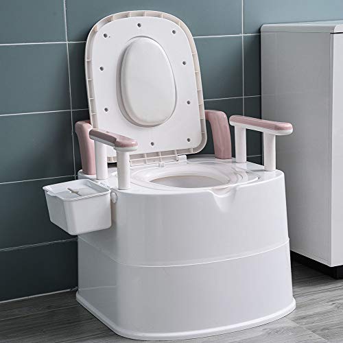 Generisch - Tragbare Toilette für Schlafzimmer, Krankenhaus, Camping – komfortable mobile Toilette mit Armlehnen und Taschentuchbox für ältere oder schwangere Frauen