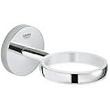 Grohe 40585001 BauCosmopolitan holder f.glass/soap, Starlight Chrome