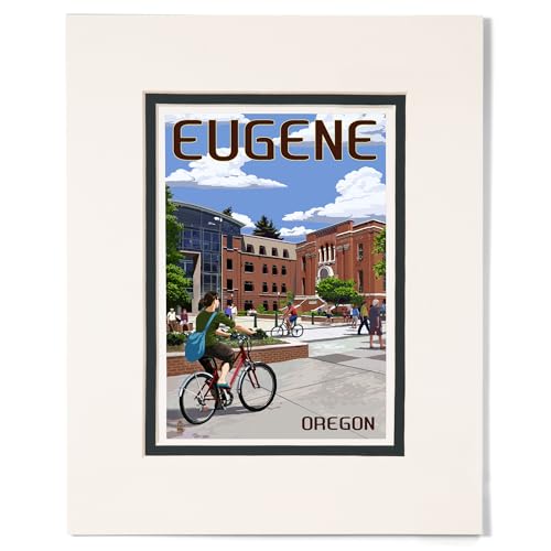 Lantern Press 8x10 Inch Matted Art Print Wall Decor, Eugene,