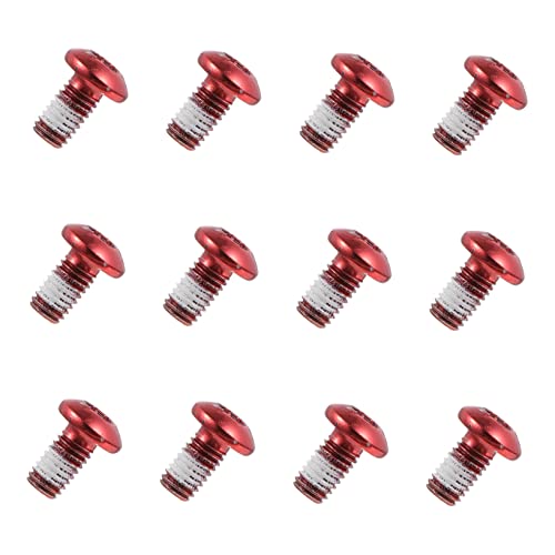 GOOHOCHY 12 Pcs Bike Brake Disc Screws Color Disc Rotor Bolts Easy to Install Perfect for Mountain Bikes
