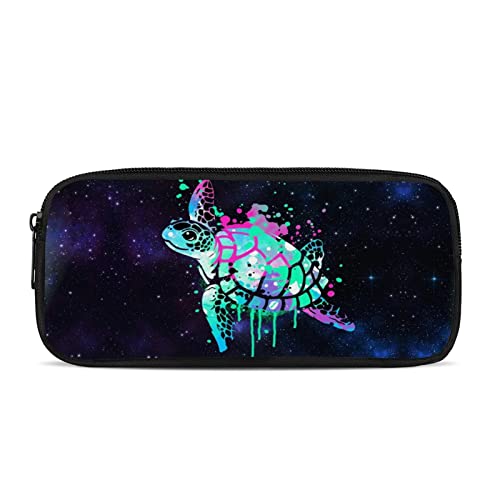 Kuiaobaty Trousse à crayons pour enfants - Pour l'école - Trousse de rangement - Pour adolescents, garçons et filles, Tortue de mer Galaxy., Sac d'école Cover
