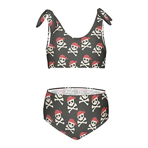 YYZZH Pirate Skull Crossbone Girls Bikini Sets 2 Piece Swimsuits Bathing Suit Swimwear