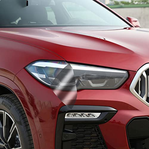 MURPWDZ 2 Stuks Auto Koplamp Beschermfolie Vinyl Bescherming Transparant Tpu Decal Sticker, Fit Voor Bmw X6 G06 2020-Present Accessoires - Image 6
