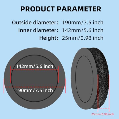 Image of 6.5 Speaker Foam Rings, Car Speaker Foam Enhancer 2 Pack, Self Adhesive Foam Baffles for 6.5 inch Car Audio, Sound Deadening for Door Speakers & DIY Subwoofer Enclosure Bass Upgrade