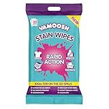 Vamoosh Rapid Stain Remover Wipes (Pack of 20), Instant Stain Remover for Clothes, Carpets & Upholstery, Biodegradable & Plastic-Free - Vamoosh Laundry Wipes