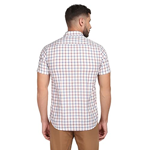 Image of blackberrys Checks Cotton Slim Fit Mens Casual Shirt