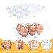DealBeta 24Pack Plastic Clear Egg Carton for 6 Eggs,Egg Tray Reusable Medium Size Egg Cartons Perfect for Egg Trader Market Farmers Display Farmer Camping Picnic Travel Storage