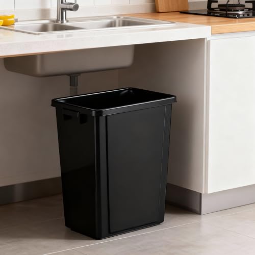 Caneca de basura negra rectangular 10 galones 12 unidades