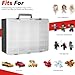 RHCOM Toy Organizer.72 Compartments.Toy Storage Box Compatible With Hot wheels Cars, Matchbox Cars,Mini Toys and Small Dolls.Toy Storage Display Case With 3 Layers of Removable Trays(Black)