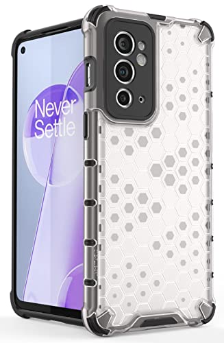 Image of Glasgow Back Case Cover Compatible with OnePlus 9RT 5G (Honeycomb Pattern) - Transparent