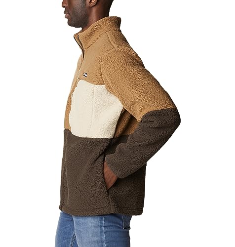 Columbia Men's Mountainside Heavyweight Fleece, Delta/Cordovan/Ancient Fossil, Large3