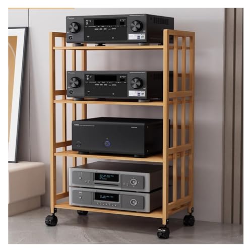 Mueble multimedia de 4 niveles para organizar el salón y los reproductores de video