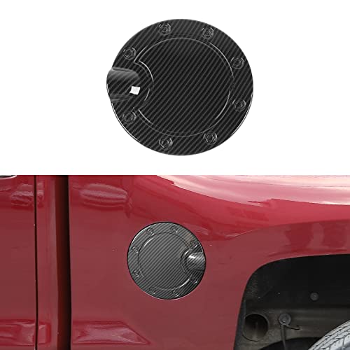 Jeliker Gas Fuel Filler Door Tank Cap Cover Trim Abs Exterior Accessories For Chevrolet Silverado & Gmc Sierra 2014-2018 Carbon Fiber #TOP2