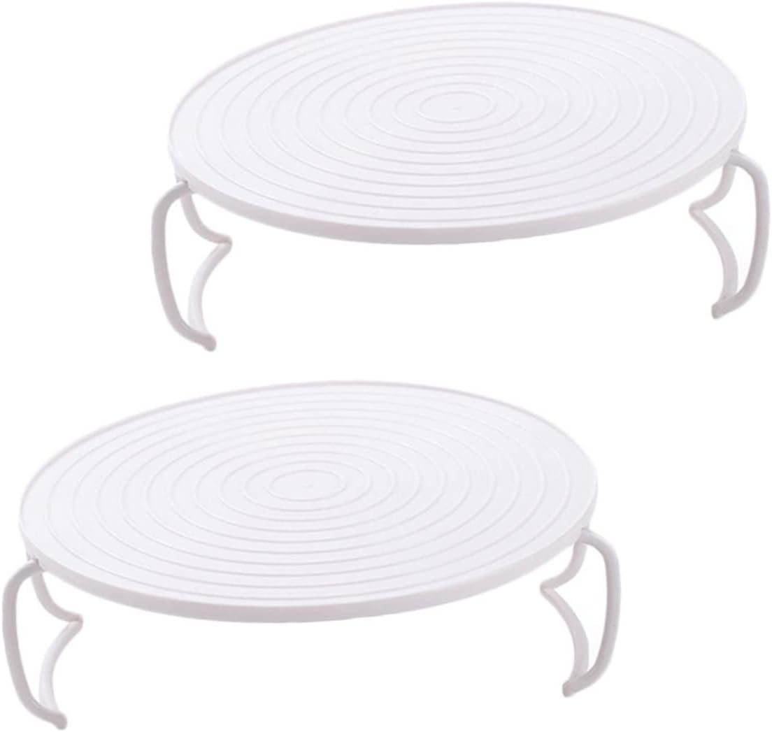 2pcs Multifunctional Layered Microwave Steamer Rack for Kitchen Compact Food Storage and Heating and Practical Rounded Dish Tray