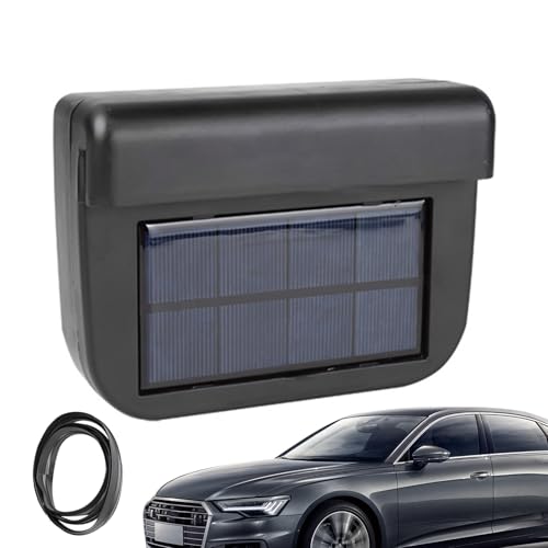 Ventilador de coche - ventilador de refrigeración multiusos ABS | SOLAR ARIMATO con instalación sin herramientas, construcción robusta | Ventilador de aire solar para coche, ventana, viaje, verano o