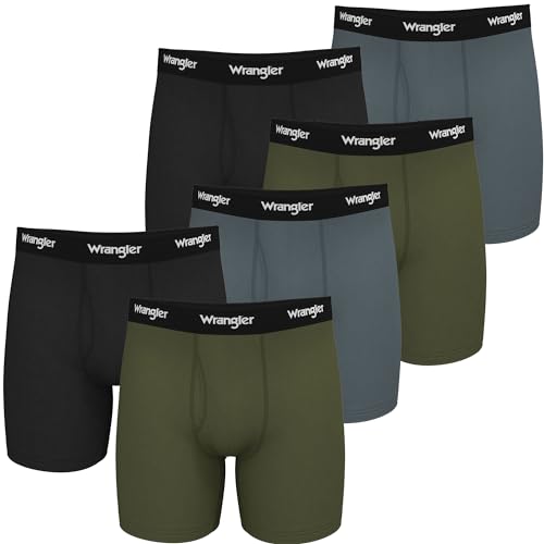Wrangler - Ranger Men’s Cooling Boxer Briefs - Dry Cool Cotton Men’s Boxer Briefs