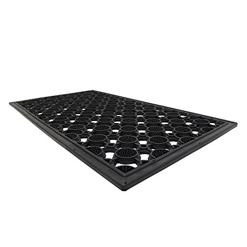 JVL Heavy Duty Rubber Elipse Circles Design Floor Door Mat Suitable for Caravan, Home, Office, 40 x 70 cm