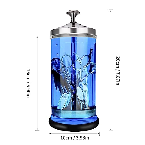 IEBARBER Disinfectant Sterilizer Jar - Durable Glass Jar for Nail & BarberShop Tools (33 Oz /1000ml)