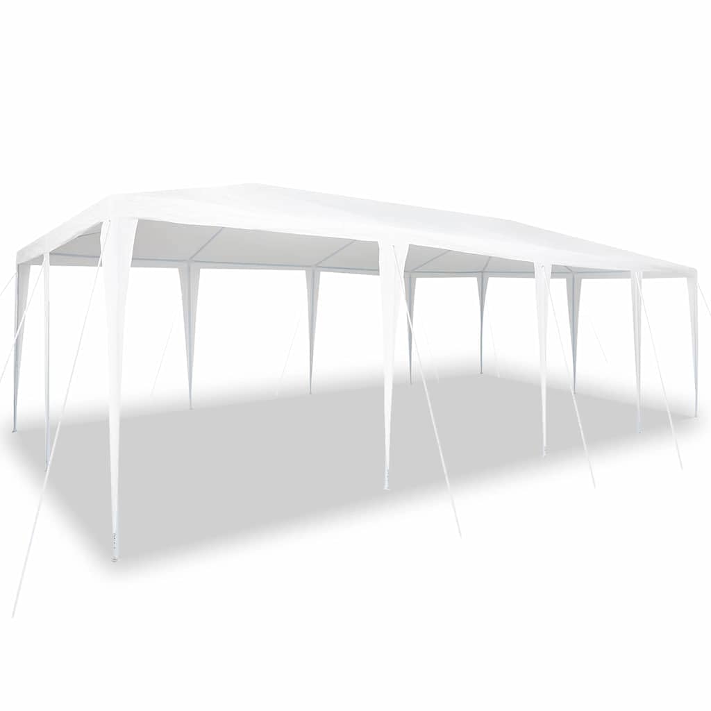 Namiot Imprezowy Biały 800 x 400 x 266 cm | Polietylen i Stal, Łatwy Montaż, Wodoodporny, Na Taras i Ogród