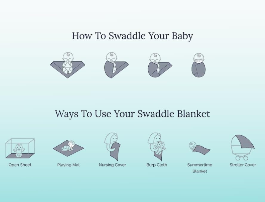 Miniatura 8 de Mantas de muselina para bebés niños y niñas, suaves, transpirables y agradables a la piel, mantas de recepción para recién nacidos, esenciales para