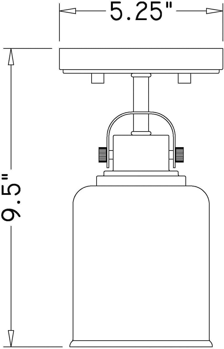 Z-Lite 340F1-HG Kinsley Flush Mount, 1-Light 60 Watts, Heirloom Gold