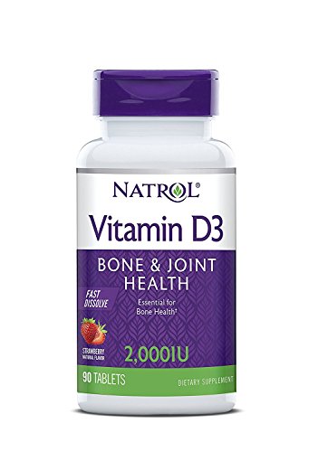 Natrol Vitamin D3 2,000 Iu Tablets, Support Your Immune Health, Strawberry, 90 Count #TOP18