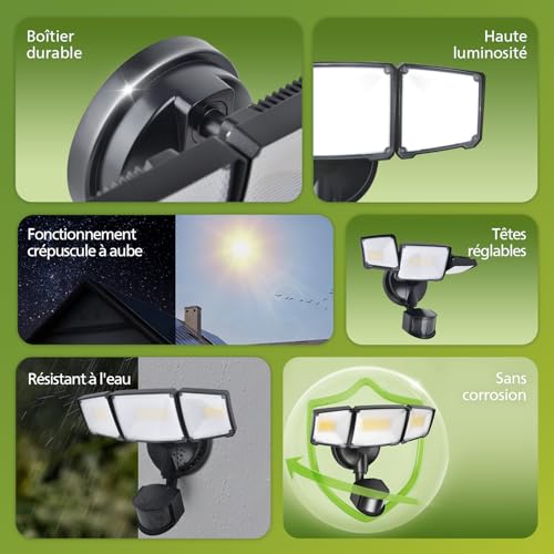 Lampe LED 24W Philips Sécurité avec détecteur de mouvement extérieur