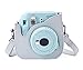 Phetium Soft PU Leather Protective Case with Shoulder and Pocket for Fujifilm Instax Mini8 8+/Mini9 Instant Camera (Smokey White)