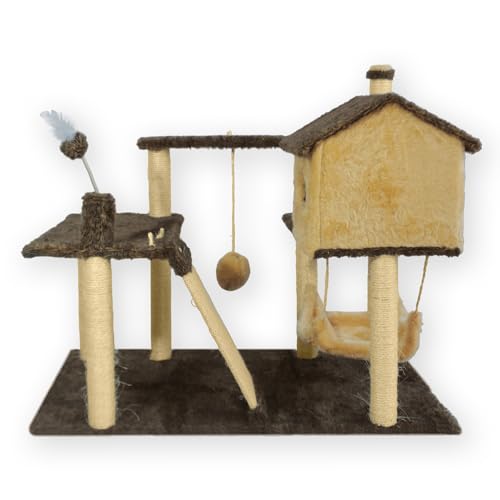 Arranhador Playground Casa Gatos Grande Modular Gatil Bege