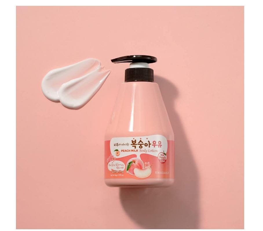 KWAILNARA Peach Milk Softening Body Lotion 560g - Hydrating & Nourishing Korean Skincare for Smooth Soft, Glowing Skin - Image 3