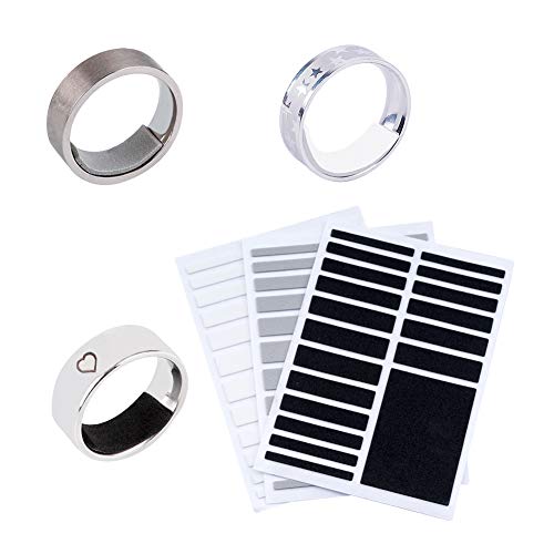 Evenwils Invisible Ring Size Adjuster 3 Sheets for Loose Rings - Loose Ring Size Adjuster, Jewelry Guard, Tightener,Spacer, Sizer, Fitter for Fixing Wide Rings, Multi-Size Ring Resizer, 54 Pcs+3 DIY Zone