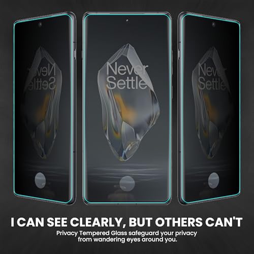 Image of ArmourPro UV Privacy Tempered Glass Screen Protector for OnePlus 12R (6.78 Inch, Pack of 2) Edge to Edge Coverage Anti-Spy /Anti-Peeping 9H Hardness