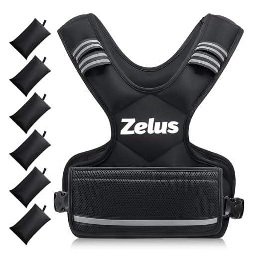 ZELUS Weighted Vest for Men and Women | 4-10lb/11-20lb/20-32lb Vest with 6 Ironsand Weights for Home Workouts | Adjustable Body Weight Vest Exercise Set for Cardio and Strength Training (4-10 lb.)