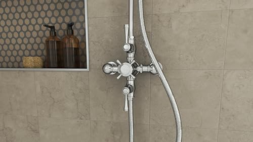 Image of Abbey 10 x 22 Shower Faucet Set with Handshower, Chrome