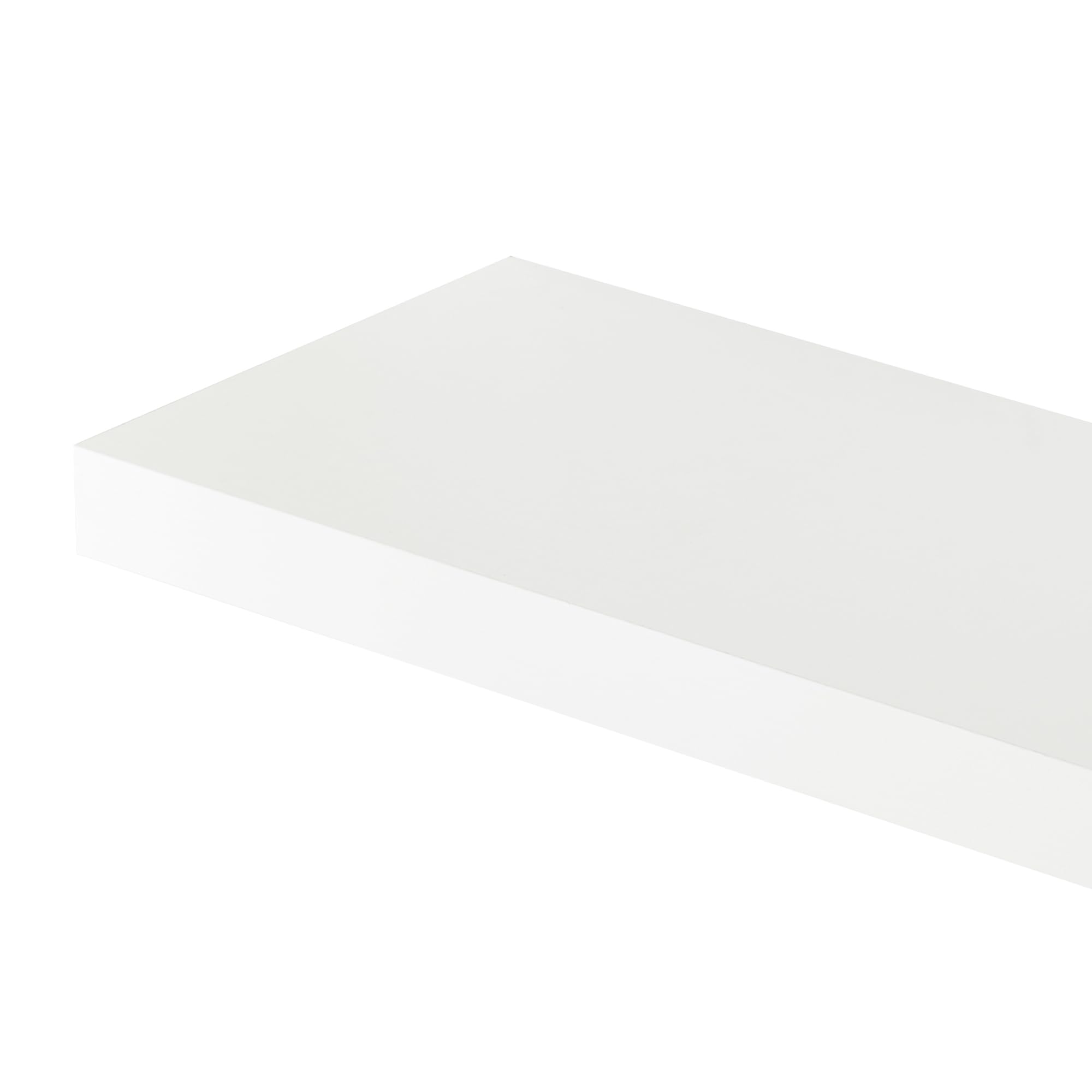 [en.casa] Set di 3 Mensole da Muro 60x20x4 cm Consolle Portaoggetti da Parete Mensole Sospese con Fissaggio Nascosto Ideali per Soggiorno Cucina Bagno - Bianco